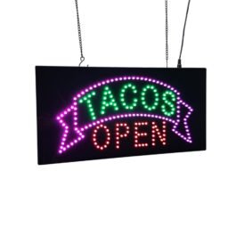 LED Tacos Sign, 19”x9.5”