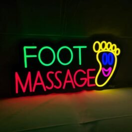 Foot Massage LED Neon Sign, 24″x12″