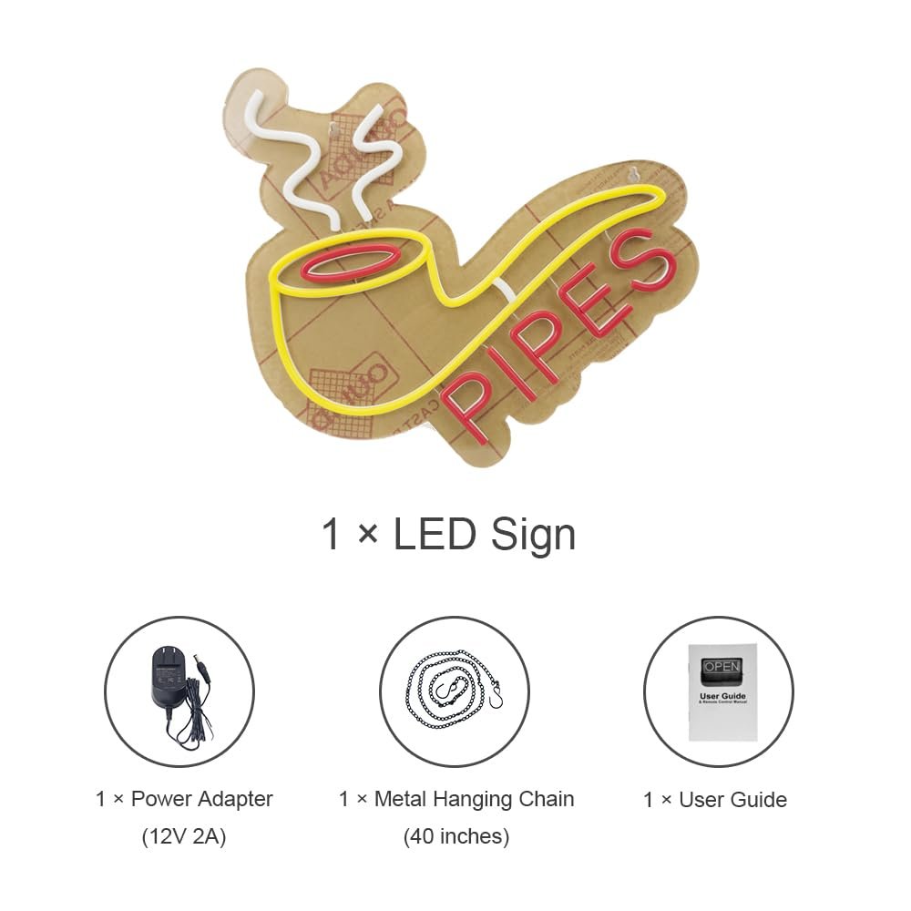 LED Pipes Sign, 16"x16" - Image 5