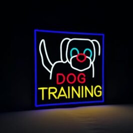 LED Dog Training Neon Sign, 16″x16″