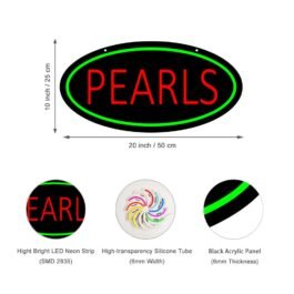 LED Pearls Neon Sign, 20″x10″