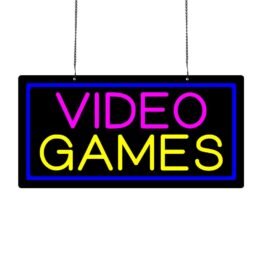 LED Video Games Neon Sign, 20″x10″