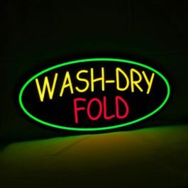 LED Wash Dry Fold Sign, 24″x12″