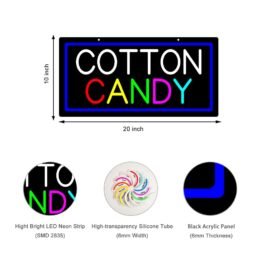 LED Cotton Candy Neon Sign, 20”x10”