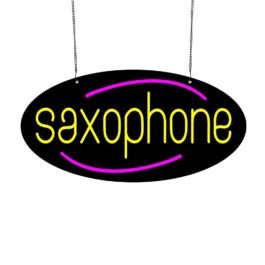 LED Saxophone Neon Sign, 20″x10″
