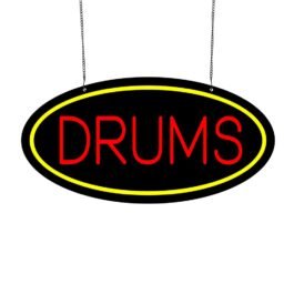 LED Drums Neon Sign, 20″x10″