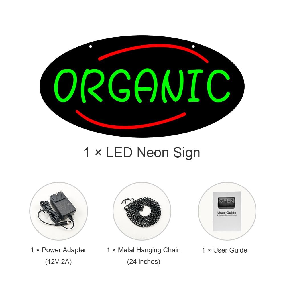 LED Organic Neon Sign, 20"x10" - Image 4