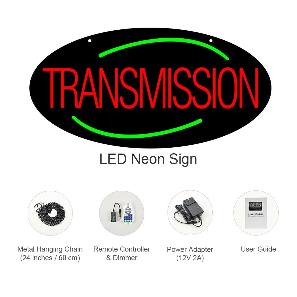 LED Transmission Neon Sign, 24"x12" - Image 3