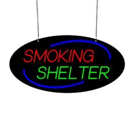 LED Smoking Shelter Neon Sign, 24″x12″