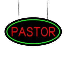 LED Pastor Neon Sign, 16″x8″
