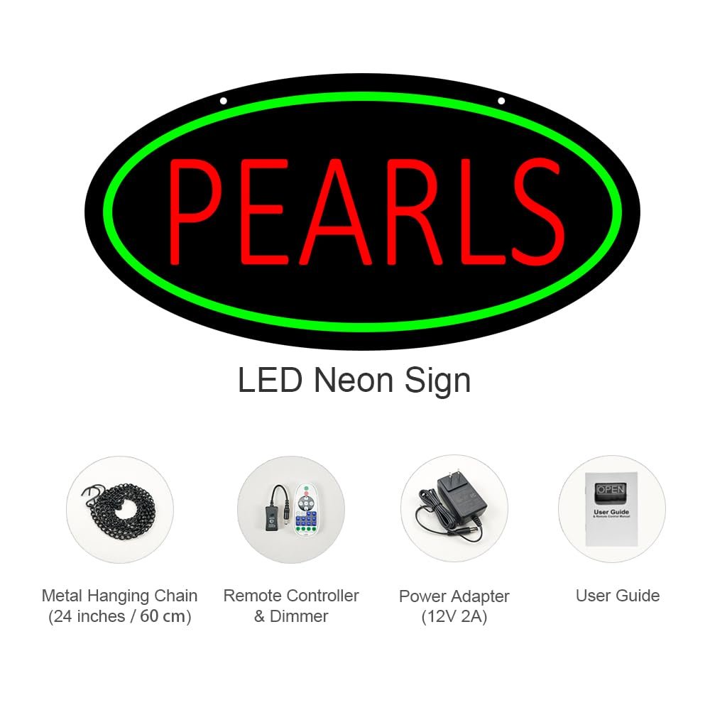 LED Pearls Neon Sign, 20"x10" - Image 3