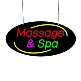 LED Massage Spa Neon Sign, 20″x10″