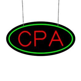 LED Cpa Neon Sign, 20″x10″
