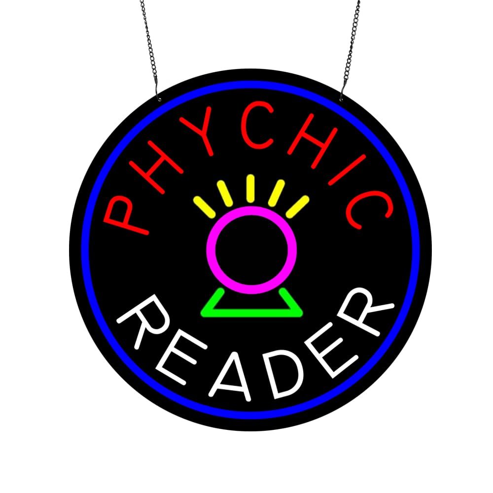 LED Phychic Reader Neon Sign, 16"x16"