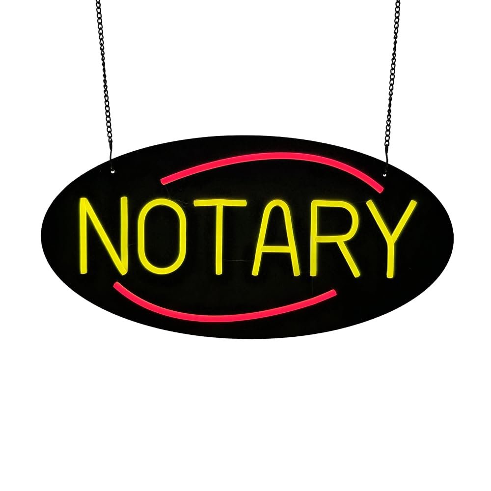 LED Notary Neon Sign, 20"x10" - Image 3