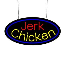 LED Jerk Chicken Neon Sign, 24″x12″
