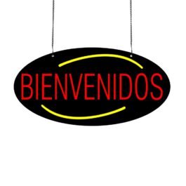 LED Bienvenidos Neon Sign, 24″x12″