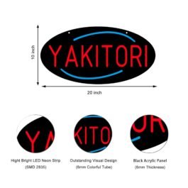 LED Yokitori Neon Sign, 20″x10″