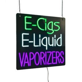 LED E-cigs E-liquid Vaporizers Neon Sign, 16″x16″