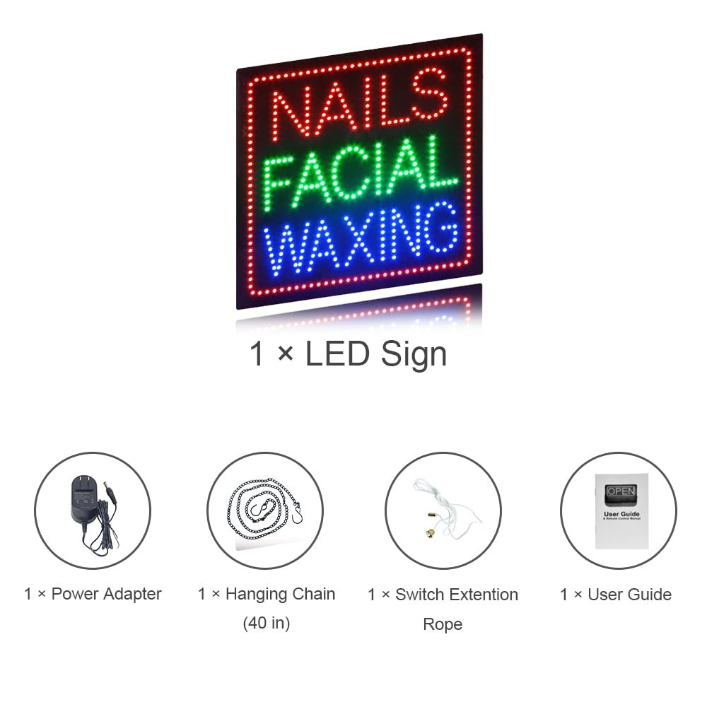 Nail Facial Waxing Sign, 24"x24" - Image 6