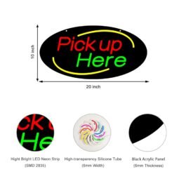 LED Pick Up Here Neon Sign, 20″x10″