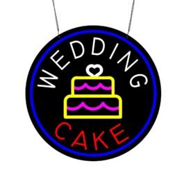 LED Wedding Cake Neon Sign, 16″x16″
