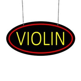LED Violin Neon Sign, 20″x10″