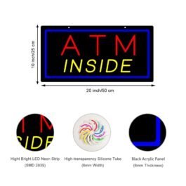 LED ATM Inside Neon Sign, 20″x10″