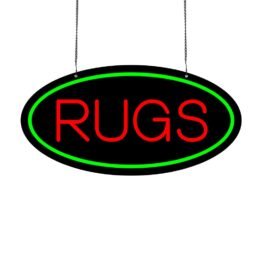 LED Rugs Neon Sign, 16″x8″