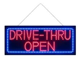 LED Drive-Thru Open Sign, 32″x13″