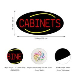 LED Cabinets Neon Sign, 20″x10″