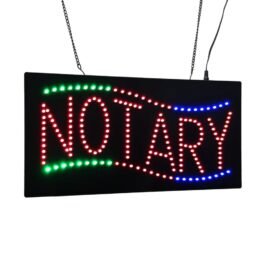 LED Notary Dot Sign, 19″x9.5″