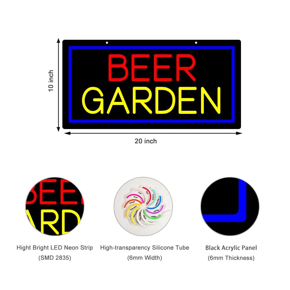 LED Beer Garden Neon Sign, 20"x10" - Image 2