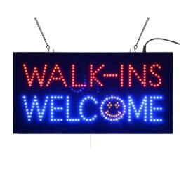 LED Walk-ins Welcome Sign, 24″x12″