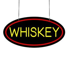 LED Whiskey Neon Sign, 20″x10″