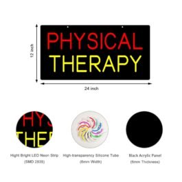 LED Physical Therapy Neon Sign, 24″x12″