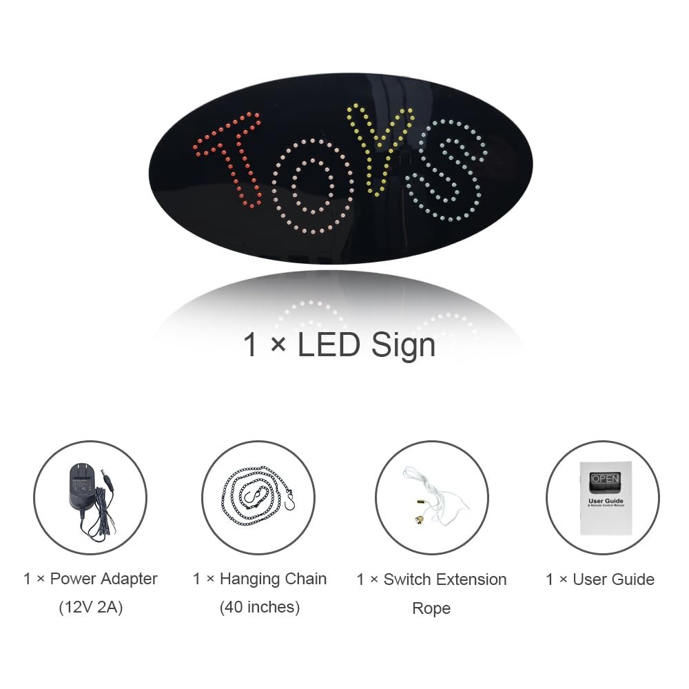 LED Toys Sign, 19"x9.5" - Image 7