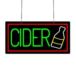 LED Cider Neon Sign, 20″x10″