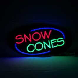 LED Snow Cones Neon Sign, 20″x10″