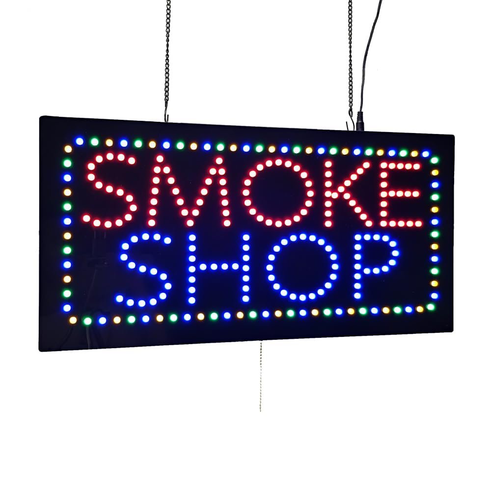 LED Smoke Shop Sign, 24"x12"