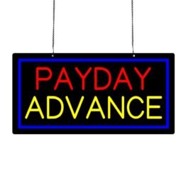 LED Payday Advance Neon Sign, 20″x10″