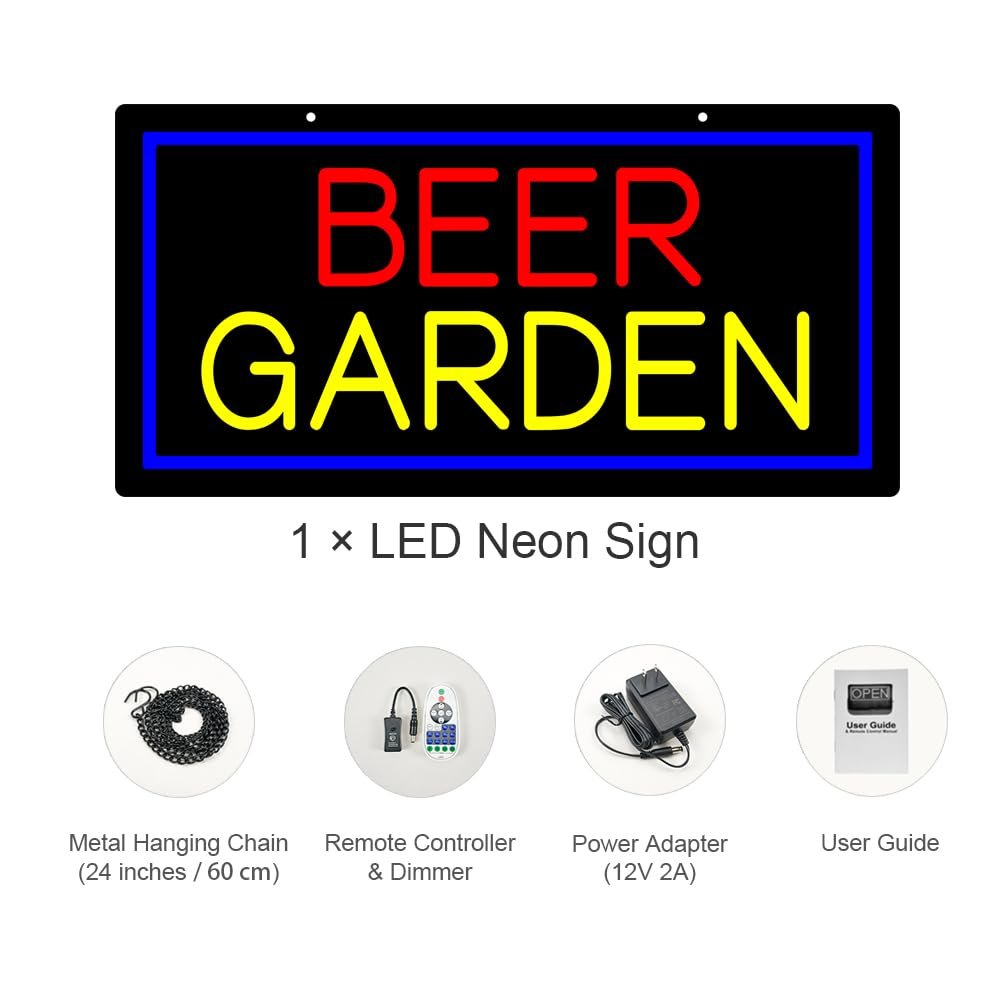 LED Beer Garden Neon Sign, 20"x10" - Image 3
