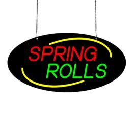 LED Spring Rolls Neon Sign, 20″x10″