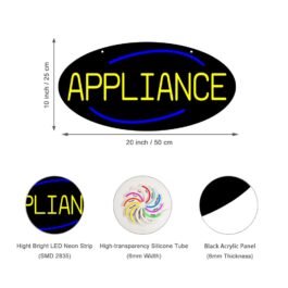 LED Appliance Neon Sign, 20″x10″