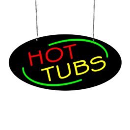 LED Hot Tubs Neon Sign, 20″x10″
