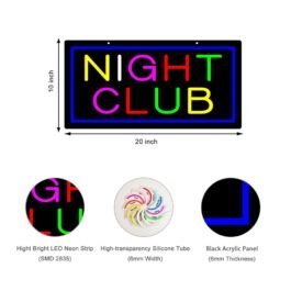 LED Night Club Neon Sign, 20″x10″