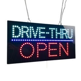 LED Drive-Thru Open Sign, 24″x12″