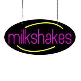 LED Milkshakes Neon Sign, 20″x10″