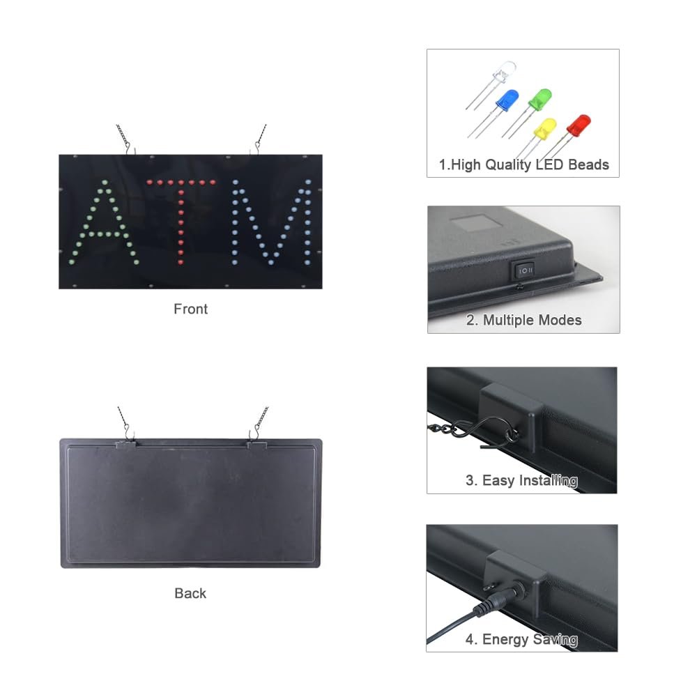 LED ATM Sign, 19”x9.5” - Image 3