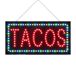 LED Tacos Sign, 19″x9.5″